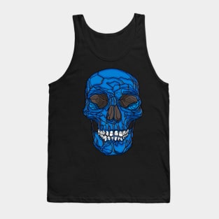 Bright blue skull Tank Top